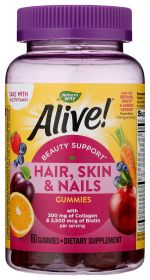 NATURES WAY: Alive Hair Skin Nail Gummies, 60 ea