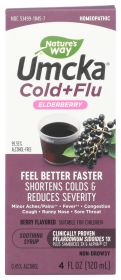 NATURES WAY: Umcka Cold Plus Flu Elderberry Syrup, 4 oz