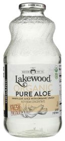 LAKEWOOD ORGANIC: Pure Aloe Inner Fillet Juice with Lemon, 32 Oz