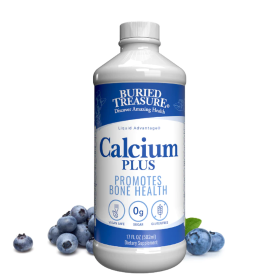 Calcium Plus Blueberry Liquid Supplement, Bone Health Support, 16 servings