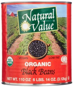 Natural Value Black Beans (6x108OZ )