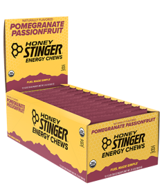 Honey Stinger Organic Pomegranate Passionfruit Chews  (12x1.8 OZ)