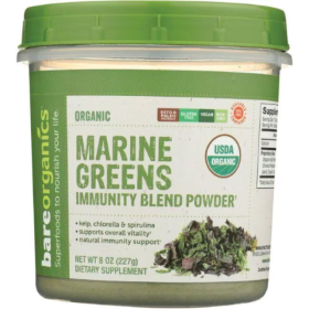 BAREORGANICS: Marine Super Greens Pwdr, 8 oz