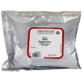 Frontier Herb Organic Whole Black Peppercorns (1x1lb)