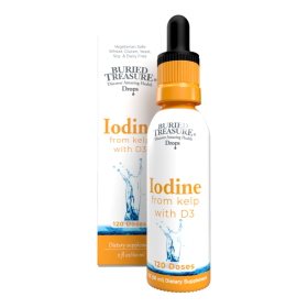 Iodine Drops with Kelp: Natural Thyroid Support, Boosts Immunity Health - 120 servings