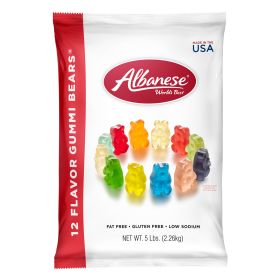 ALB 12 FLAV GUMMY BEARS (4 X 5 LB)