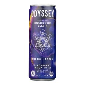 Odyssey - Sparkling Mushroom Elixir Energy Blackberry Lemon Twist - Case of 12-12 FZ