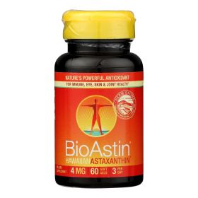 Nutrex Hawaii BioAstin Natural Astaxanthin - 4 mg - 60 Gelatin Capsules