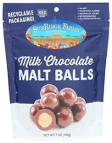 SNRDG MLK CHOC MALT BALL ( 7 X 7 OZ   )