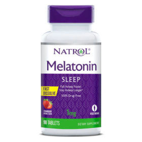 NATROL: Melatonin Strawberry Flavor 1 Mg, 90 tablets