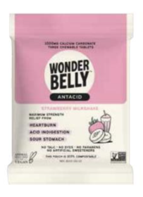 WONDERBELLY: Antacid Strawberry Pkt, 3 pc