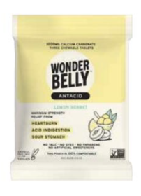 WONDERBELLY: Antacid Lemon Sorbet Pkt, 3 pc