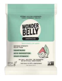 WONDERBELLY: Antacid Watermelon Pkt, 3 pc