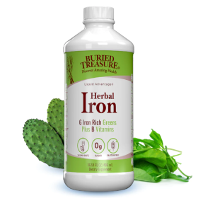 Herbal Iron Supplement, Plant-Based Iron, with Vitamin C & Herbal Blend, 48 servings