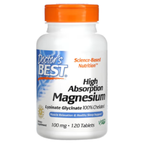 DOCTORS BEST: Magnesium Lysinate Glycinate, 120 vc