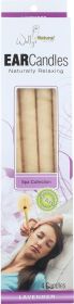 WALLY: Beeswax Ear Candle Lavender, 4 pc