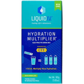 LIQUID IV: Hydration Multiplier Watermelon Electrolyte Drink Mix 10 Count Sticks, 5.65 oz