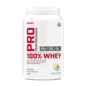 GNC Pro Performance 100% Whey Protein Powder - Vanilla Cream, 25 Servings (Brand: GNC)