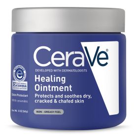 CeraVe Healing Ointment for Face & Body, Protects and Soothes Dry, Cracked, & Chafed Skin (size: 12oz)